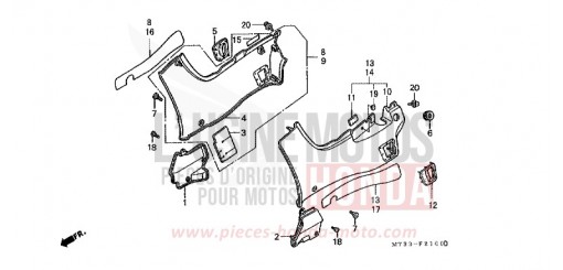 COUVERCLE LATERAL ST1100AN de 1992